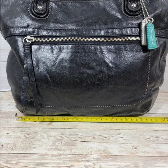 Coach Poppy Glam Shoulder Tote with Front Zip Pocket and Tags NWOT - Picture 11 of 11